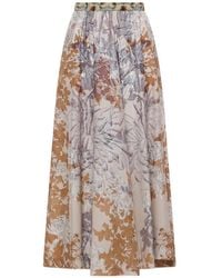 Pierre Louis Mascia - Tetris Floral A-Line Maxi Skirt - Lyst