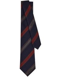 Ferragamo - Gestreepte Stropdas Met Jacquard - Lyst