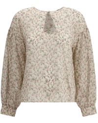Kristina Ti - Floral-Print Silk Blouse - Lyst