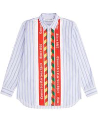 Comme des Garçons - Striped Logo Shirt - Lyst
