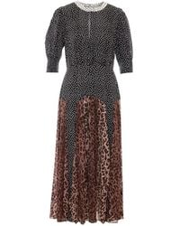 RIXO London - Leopard-Print Polka-Dot Maxi Dress - Lyst