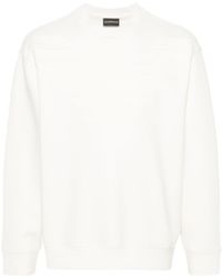 Emporio Armani - Scuba Jersey Sweater Met Logo-reliëf - Lyst