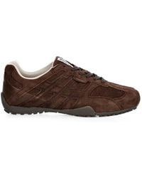 Geox - Suede-Panelled Sneakers - Lyst