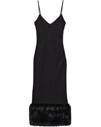 Prada - Robe En Jersey À Coupe Mi-Longue - Lyst