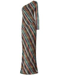 Missoni - One-Shoulder Striped Maxi Dress - Lyst