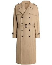Dolce & Gabbana - Belted Double-Breasted Trench Coat - Lyst