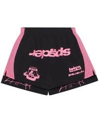 Sp5der - Soccer Double-Layer Logo-Print Shorts - Lyst
