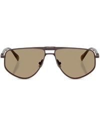 Brunello Cucinelli - Browline Titanium Sunglasses - Lyst