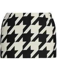 LAQUAN SMITH - Houndstooth Low-Rise Skirt - Lyst