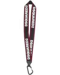 DSquared² Schlüsselband mit Logos - Schwarz