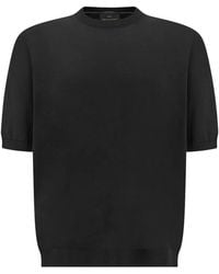 Paul & Shark - Fine-Knit Wool Short-Sleeve Sweater - Lyst