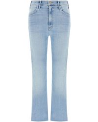 Mother - Moeder De Hustler Enkel Fray Denim Jeans - Lyst