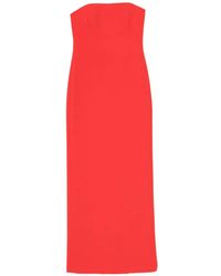 Amsale - Strapless Column Maxi Dress - Lyst