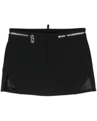 DSquared² - Icon Zipped Mini Skirt - Lyst