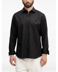 KARL LAGERFELD - Logo-Embroidered Button-Down Shirt - Lyst