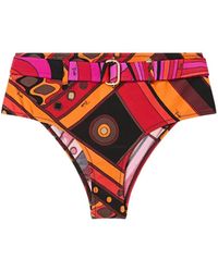 PUCCI - Vivara-Print Coulotte Bikini Bottoms - Lyst