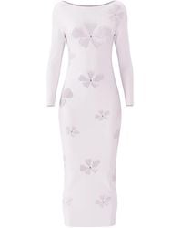 MACCAPANI - Vestido midi con monograma - Lyst