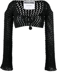 Moschino - オープンニット クロップドトップ - Lyst