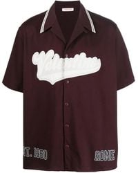 Valentino Garavani - Logo-Patch Short-Sleeve Shirt - Lyst