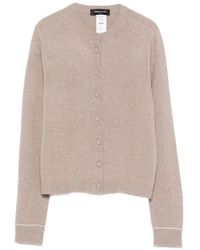 Fabiana Filippi - Button-Up Ribbed-Trim Cardigan - Lyst
