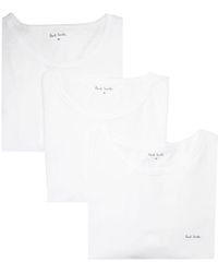 Paul Smith - Pack de tres camisetas con logo estampado - Lyst