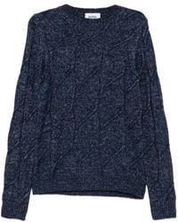 Alpha Studio - Aran Cable-Knit Crew-Neck Sweater - Lyst