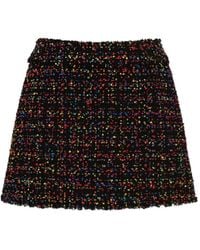 Dolce & Gabbana - Tweed Mini Skirt - Lyst
