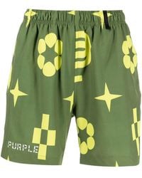 Purple Brand - Jumbo Monogram Swim Shorts - Lyst