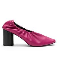 Gloria Coelho - Ruched Leather Pumps - Lyst
