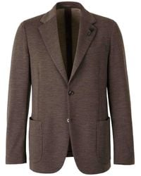 Lardini - Single-breasted Wool Blazer - Lyst