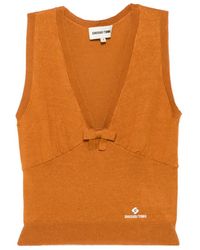 ShuShu/Tong - Bow-Detail Knitted Tank Top - Lyst