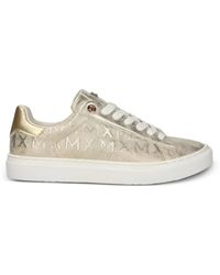 Mexx - Logo-Pattern Metallic-Effect Sneakers - Lyst