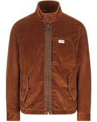 Fay - High-Collar Corduroy Jacket - Lyst