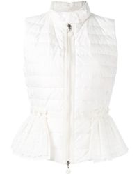 Moncler Padded Peplum Gilet - White