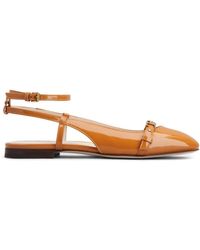 Tod's - T Timeless Leather Ballerina Shoes - Lyst