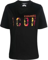 DSquared² - Icon Logo-Print T-Shirt - Lyst