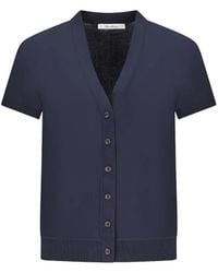 Max Mara - Short-Sleeve V-Neck Cardigan - Lyst