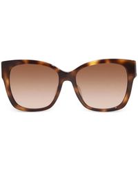 Burberry - Tortoiseshell-Effect Logo-Plaque Sunglasses - Lyst
