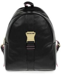 Moschino - Love Faux-Leather Buckle-Detail Backpack - Lyst