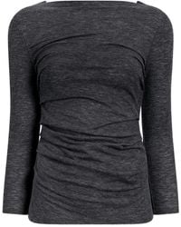 Proenza Schouler - Blythe Boat-Neck Gathered Top - Lyst