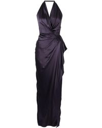 Michelle Mason - Rückenfreies Abendkleid aus Satin - Lyst