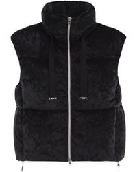 Herno - Velvet-Effect Padded Gilet - Lyst