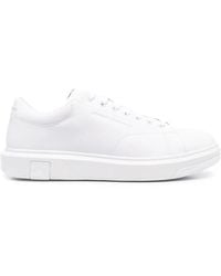 ARMANI EXCHANGE - Leather Low-Top Sneakers - Lyst