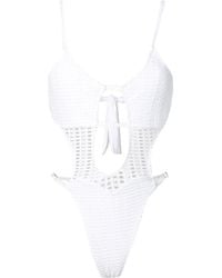 Amir Slama - Open-Knit Cut-Out One-Piece - Lyst