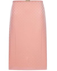 Gucci - Gg-Jacquard Midi Skirt - Lyst