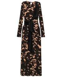 Nanushka - Long-Sleeved Tie-Waist Maxi Dress - Lyst