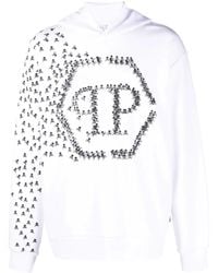 Philipp Plein - Skull And Bones Cotton Hoodie - Lyst