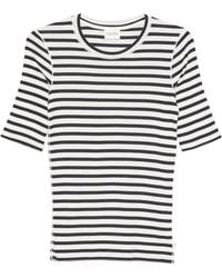 Closed - Striped Ribbed-Knit T-Shirt - Lyst