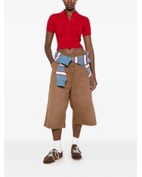 Sporty & Rich - Jannie Short-Sleeve Button-Up Cardigan - Lyst