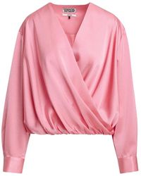 Essentiel Antwerp - Kolkwitzia Wrap-Style Deep V-Neck Blouse - Lyst